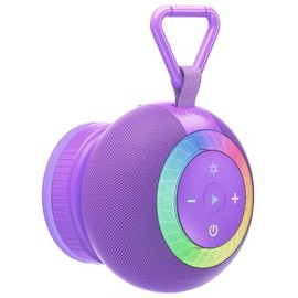 dbsono Portable Bluetooth Speaker Shower Waterproof: IPX7 Loud Sound with Suction Cup Removable, Birthday White Elephant Stocking Stuffers for Adults Teens Women Men, Cool Gadgets with Light-Purple