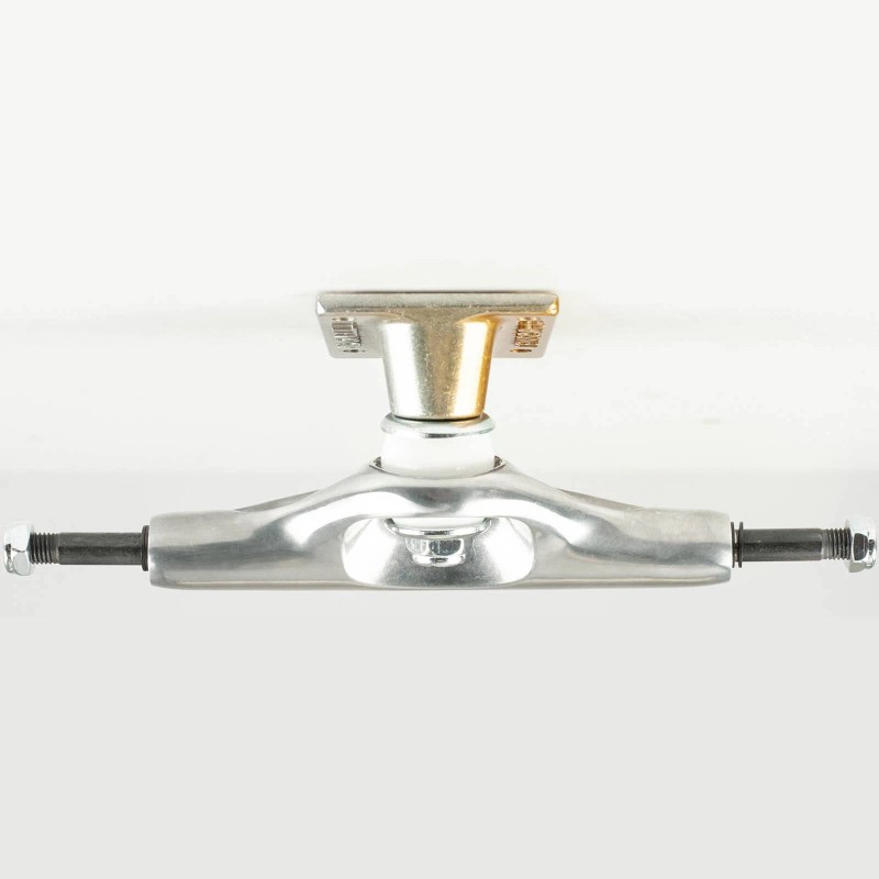 Tensor Alum Stencil Mirror Skateboard Trucks - Raw/Gold Fade -