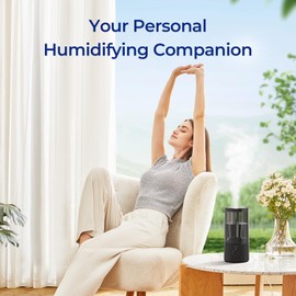 raydrop Humidifiers for Bedroom, Cool Mist Humidifiers for Babies, 1.70L Quiet Ultrasonic Humidifier, Space-Saving, Filterless, Auto Shut Off - (0.45 Gallon, US 110V)
