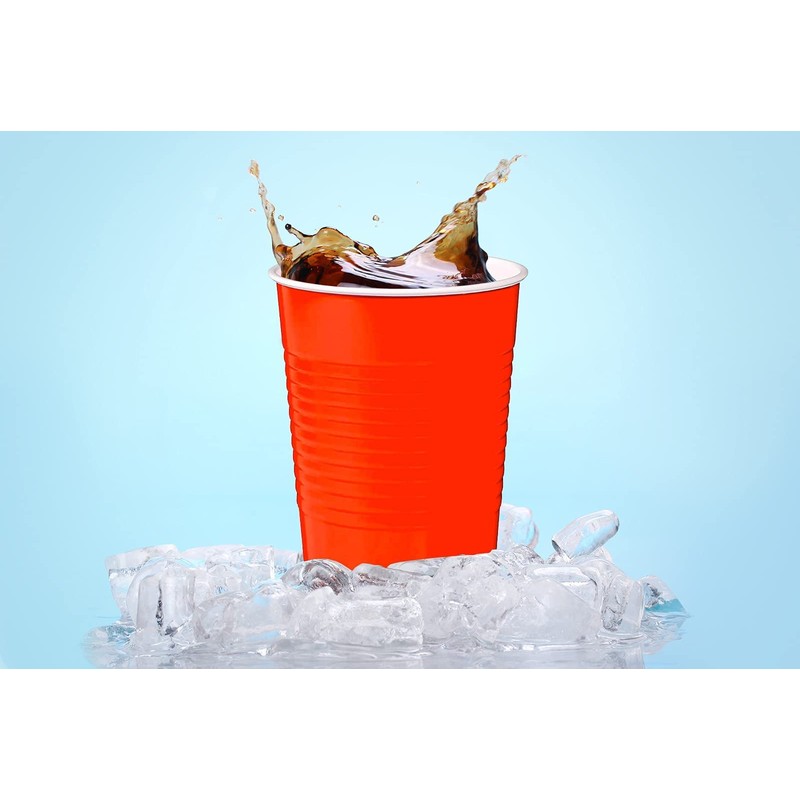 DecorRack 50 Count Red Party Cups, 16 oz BPA Free