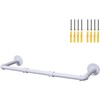 30inch Wall/Ceiling Mounted Detachable White Iron Clothes Bar Heavy Duty