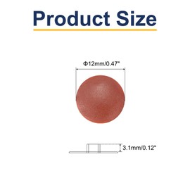 MECCANIXITY 80Pcs Screw Caps Covers 12x3mm Plastic Screw Decoration Cover Self-Tapping Waterproof Caps for Phillips Cam Fitting Head, Brown