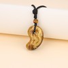 Koai Natural Stone Power Stone Lucky Amulet Magatama Necklace, Adjustable