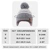 PEECABE Toddler Winter Hat Boys Girls Striped Knitted Beanie Pompom