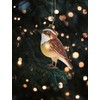Abbott Collection Brown Sparrow Ornament, Glass (3" L)