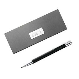 Lamy Scala Model 280 Ballpoint Pen Stainless Steel / Matte Black with Laser Engraving