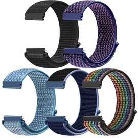 AVOD Nylon Loop Quick Release Watch Bands - Choice of Width - 18mm 19mm 20mm 22mm 24mm, Nylon Sport Loop Adjustable Breathable Watch Bands Replacement Strap for Women Men