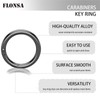 FLONSA 10Pack Key Ring, keychain clip, Round Carabiner Clips for