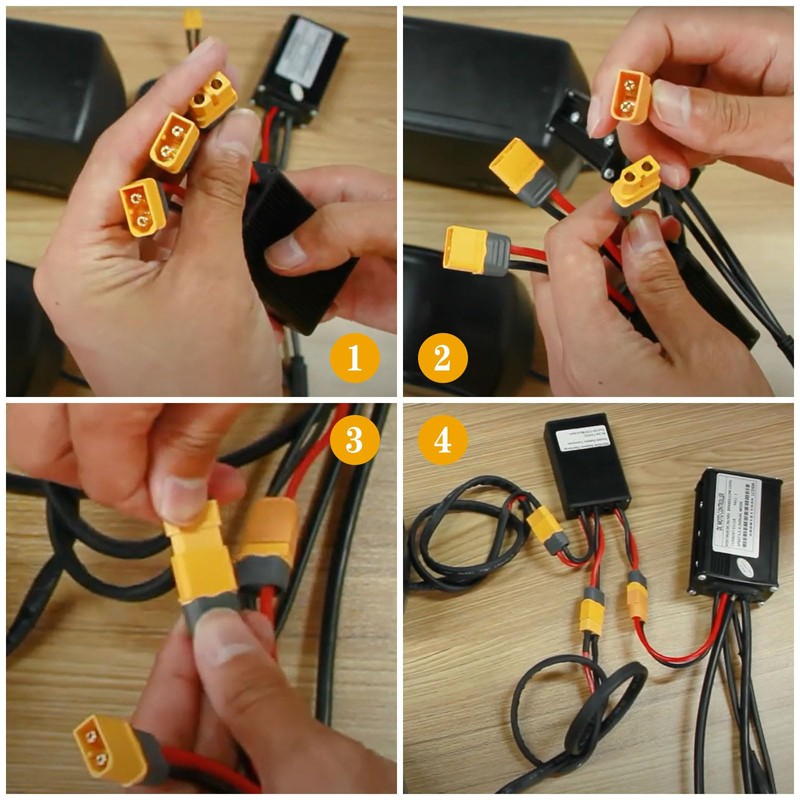 Double Battery Discharge Converter for E-Bike,DC 20V-72V DC Dual Battery
