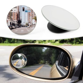 PSLER 2" Round Frameless Convex Car Blind Spot Mirror, 360 Wide Angle Side View Mirror Accessories with Self Adhesive Back for Car SUV and Trucks, 2 Pieces
