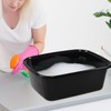 Wakikini 12 Quart Kitchen Plastic Wash Basins, Rectangular Dish Pans,