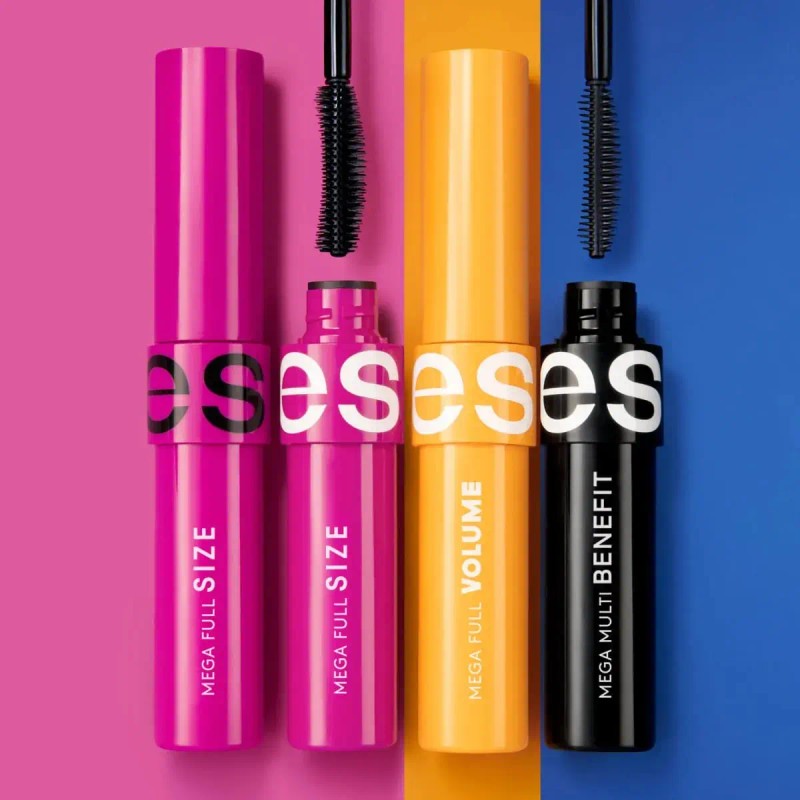 Máscara Pestañas Mega Full Size Ésika Rimel Gel Extensiones