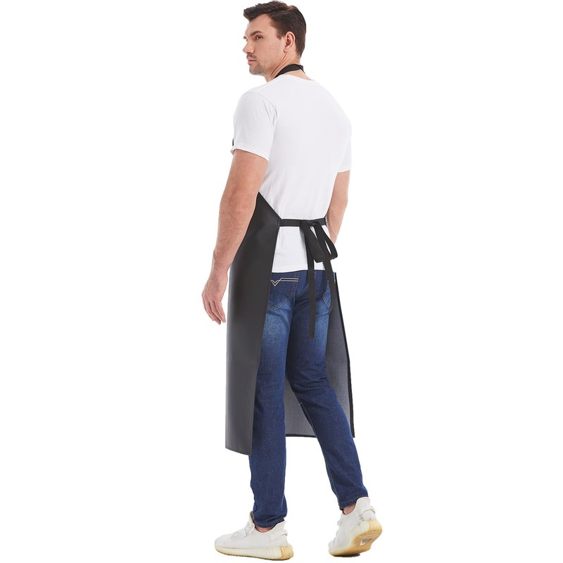 Nanxson Unisex PU Waterproof Adjustable Aprons Work Apron Meat Apron