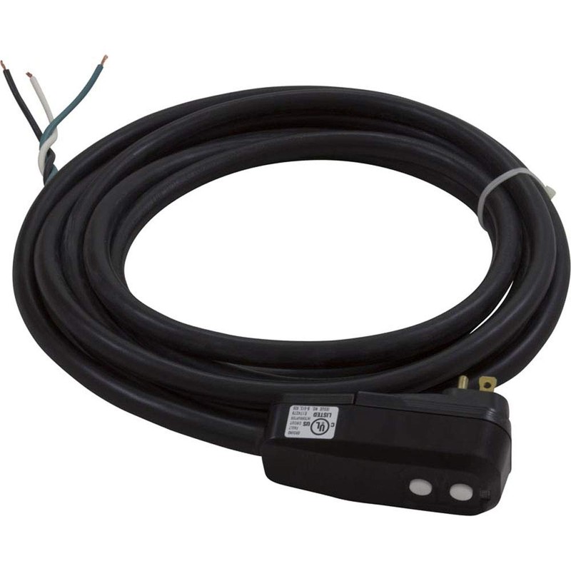 Hydro Quip in-Line GFCI, 15A, 115v, SPST, 15 Foot Cord,