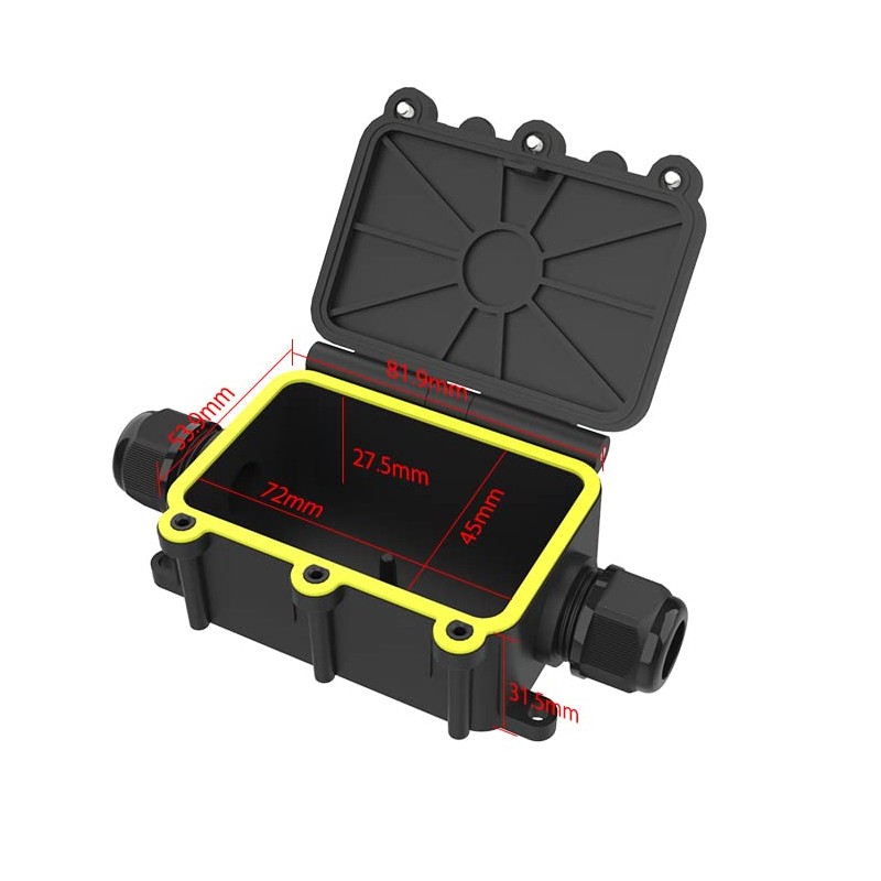 LIGHTEU®, Outdoor Junction Box Waterproof IP68 3 Pin M20 for