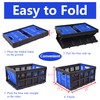 Mecbellor 49L Collapsible Plastic Storage Basket, Foldable Storage Bin Organizer,