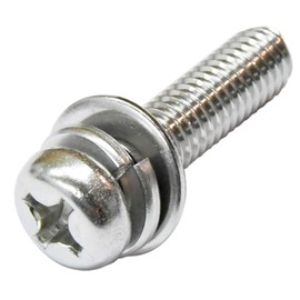 Onokatsu 125-00-0306 Stainless Steel Washer with Cross Hole Pan Machine Screw M3x6 110 Pieces [Navesems P3]