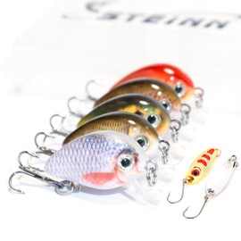 Steinn Wobbler Crankbait Artificial Bait Set Predatory Fish Zander Perch Fishing 1.6 g 2.5 cm with Bait Box