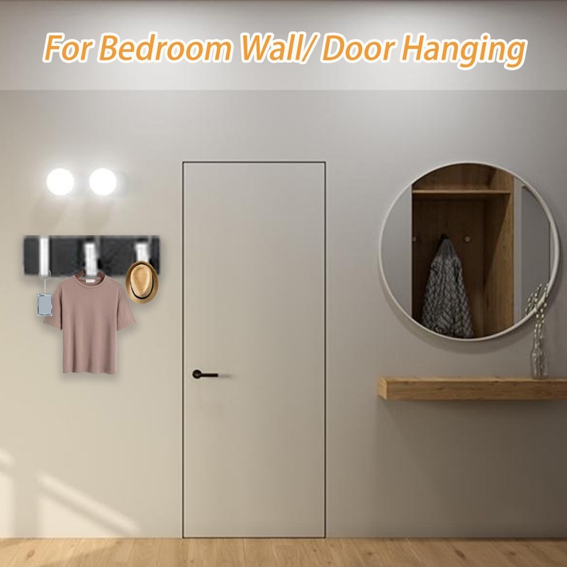 Wall Coat Hooks, 3 Folding Hooks, Stainless Steel, Modern Hook