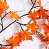 Nearly Natural 6ft Pre-Lit Autumn Maple Artificial Fall Garland with