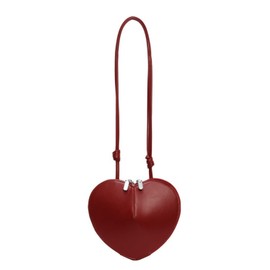 Huimei Women's Shoulder Bag, Small Size, Mini Bag, Heart Shape, Shoulder Bag, Crossbody Shape, Compact, Smartphone Shoulder Bag, Small Storage, Stylish, Lightweight, red
