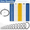 Glarks 322pcs GB895.1 65Mn Metric 14 Sizes 7MM to 30MM