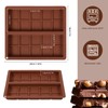 2 Pcs Silicone Chocolate Bar Mold, Large Dubai Chocolate Bar