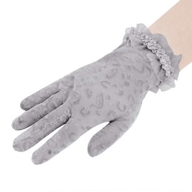 Women's Girls Stretch Lace Gloves Cycling Gloves Bridal Gloves Sun Protection Summer Spring Breathable Floral Screentouch Elegant Driving Full Finger Gloves Opera Festival Party Wedding, Style 1-Grey