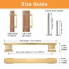 VEHCIL 20 Pack Square Brushed Brass Cabinet Pulls, 5 Inch(128mm)
