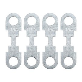 sourcing map Pack of 4 Universal 110 A Blade Fuse Strip Protection DC 32 V Metal Strip Fuses Silver Tone for Car