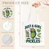 LADOCK Funny Pickle Tote Bag, Pickle Lover Gifts Canvas Tote