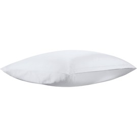 Erwin Müller Cushion cover, Maco satin Landshut, 100% cotton, silky shine, with practical zip, temperature regulating, white, boil-proof, size 80 x 80 cm