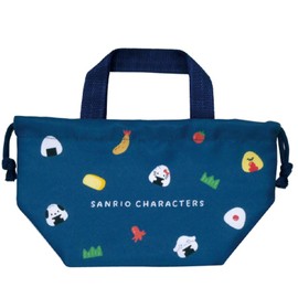 K Company Sanrio Characters (Onigiri Series) Gusseted Drawstring Navy SAON-MKC-NV H16.5 x W28.5 x D12 cm