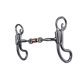 Professional's Choice Equisential Teardrop Bit for Horses | Weighted Shank with Rein Slide | Provides Horse Pre-Signal Before Engaging Mouthpiece | 5 Inch Mouth (Smooth Dogbone)