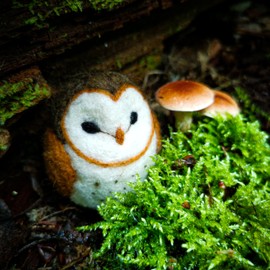Benzie Design Owl, Needle Felting Kit by Agna Wool Art