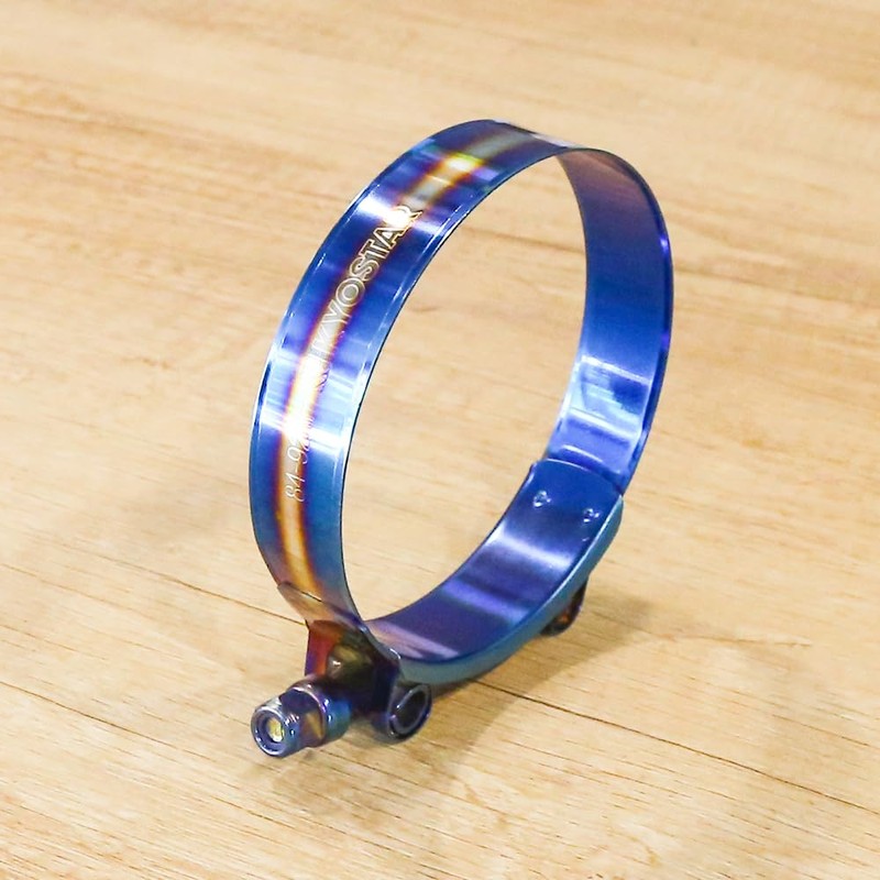 Kyostar 3.5" T-Bolt Hose Clamp Adjustable Stainless Steel Titanium Blue
