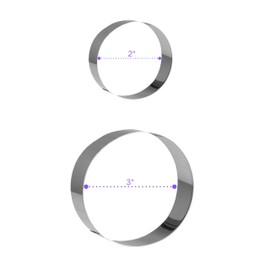 Bakerpan Stainless Steel Round Cookie Cutter Set, Circle Cookie Cutters, Biscuit Cutters (2 Inch & 3 Inch)