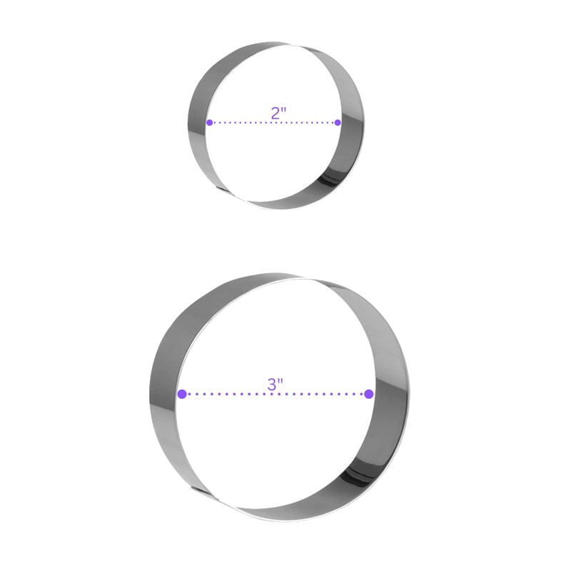 Bakerpan Stainless Steel Round Cookie Cutter Set, Circle Cookie Cutters,