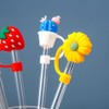 Duck-Shaped Silicone Straw Toppers 4Pcs -Reusable for 8mm Drinking Straws