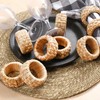 Natural Rattan Napkin Rings Set of 12 - Fancy Elegant