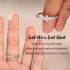 HOLINSE Cross Ring for Women, Engrave Let Go & Let