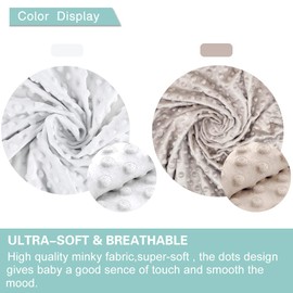 OWLOWLA 2Pack Nursing Pillow Covers Set White&Khaki Breastfeeding Pillow Slipcover Fits Naked Nursing Pillow for Baby Boy Girl(White/Khaki)