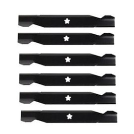(6 Pack) Aftermarket Premium Replacement XHT Lawn Mower Deck Blade fits Craftsman 127842 | 19-5/16" x 2-1/4" / 5 Point Star