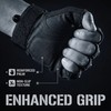 KEYSDEX Fingerless Motorcycle Gloves Men Women Tactical Riding Black L
