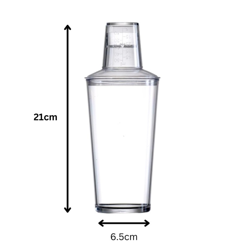 AIOS 3 Piece Unbreakable Polycarbonate Cobler Cocktail Shaker