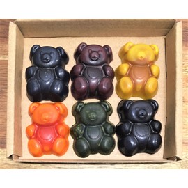 Eco Crayons - Plant Based Crayons - Teddy Bear (6 Pack)
