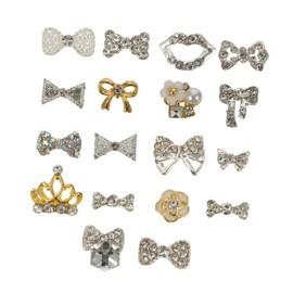 Healvian 36pcs Nail Art Supplies Dazzling Rhinestones and for Manicures Butterfly Decorations Safe Material for Nail Designs and Crafts Random Style