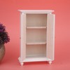 Miniature Doll House Wardrobe White Wooden Double Door Household Closet
