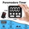 Pomodoro Timer, Digital Productivity Timer with Large Display, Kitchen Timers
