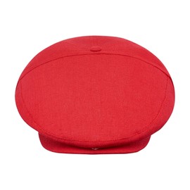 Sterkowski Swede Men's Summer Hat | Linen Breathable Summer Cap | Vintage Flat Cap Sun Protection Cap Ivy Caps for Men Derby Hat Men Mens Linen Hat Paper Boy Hats Duckbill Trucker Hat 58 Cm Red